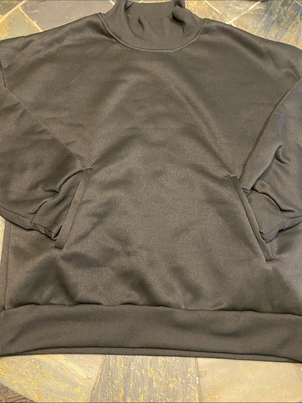 Men's Black Turtleneck Pullover Sweater